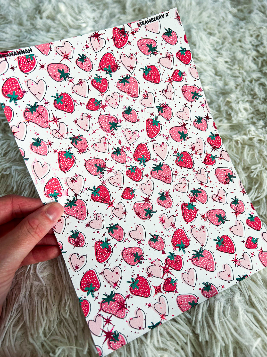 Strawberry 2 | Foiled A5 Paper