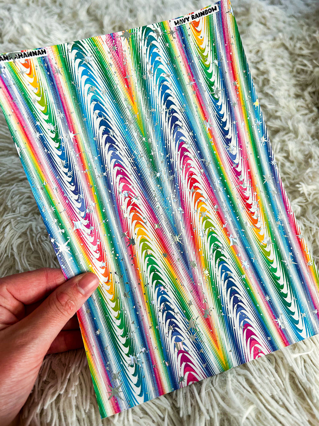 Wavy Rainbow | Foiled A5 Paper
