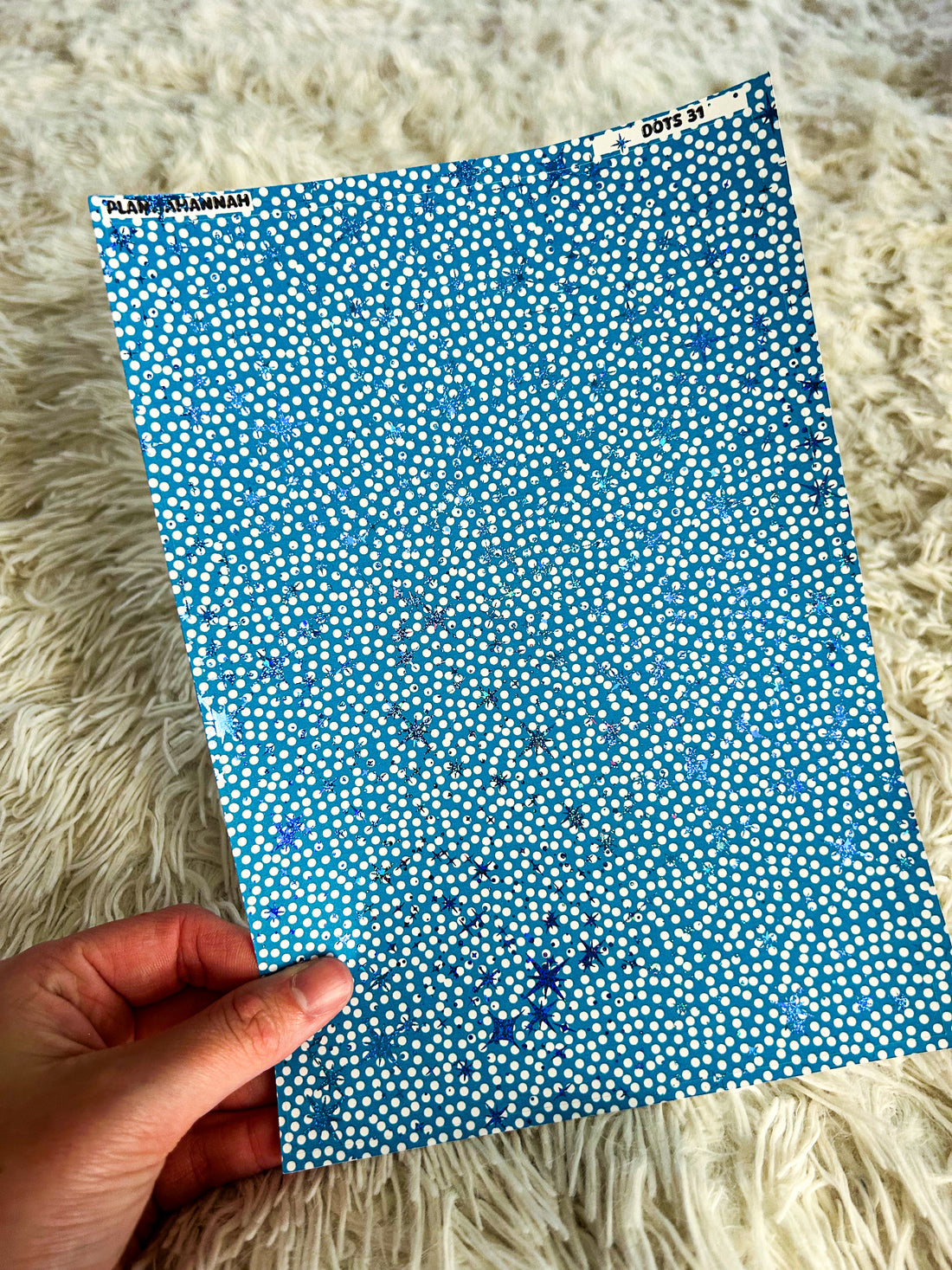 Blue Confetti | Foiled A5 Paper