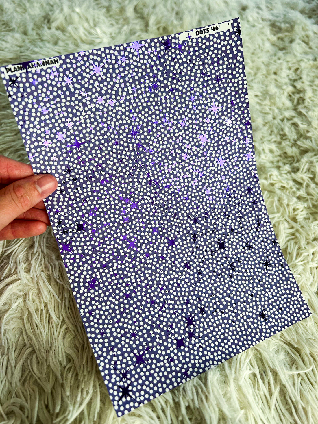Dark Purple Confetti | Foiled A5 Paper