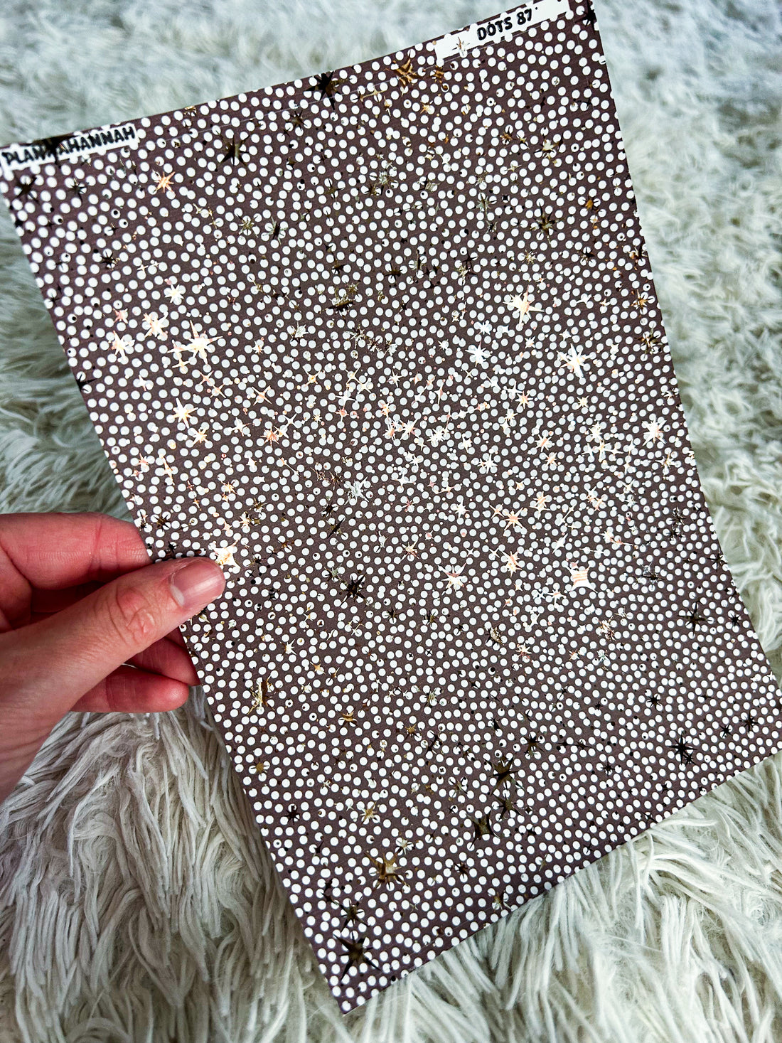 Brown Confetti | Foiled A5 Paper