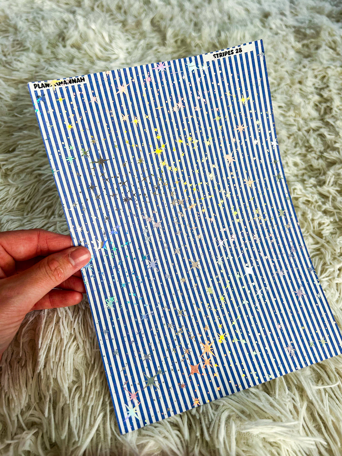 Purple Stripes | Foiled A5 Paper