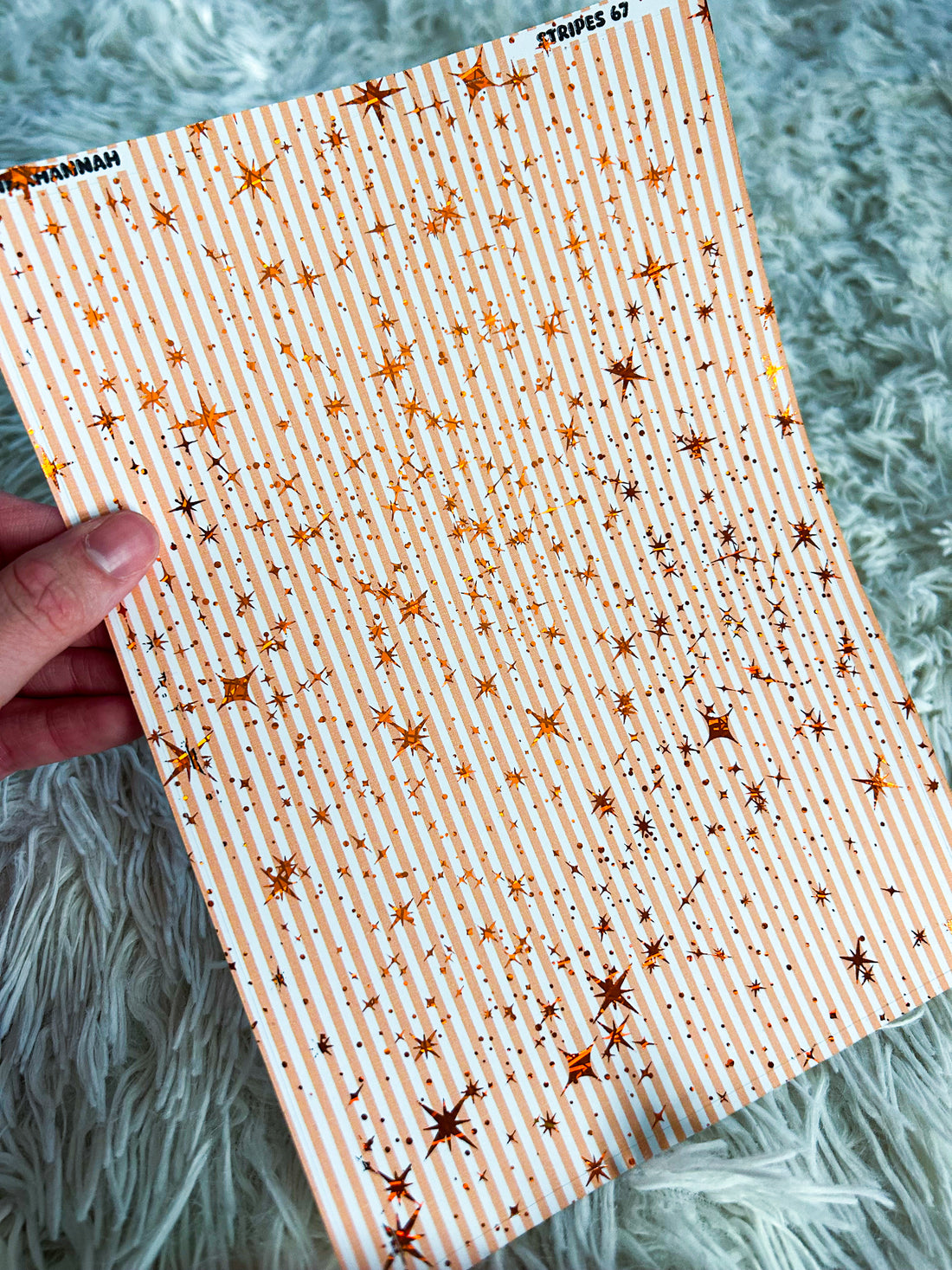 Creamsicle Stripes | Foiled A5 Paper
