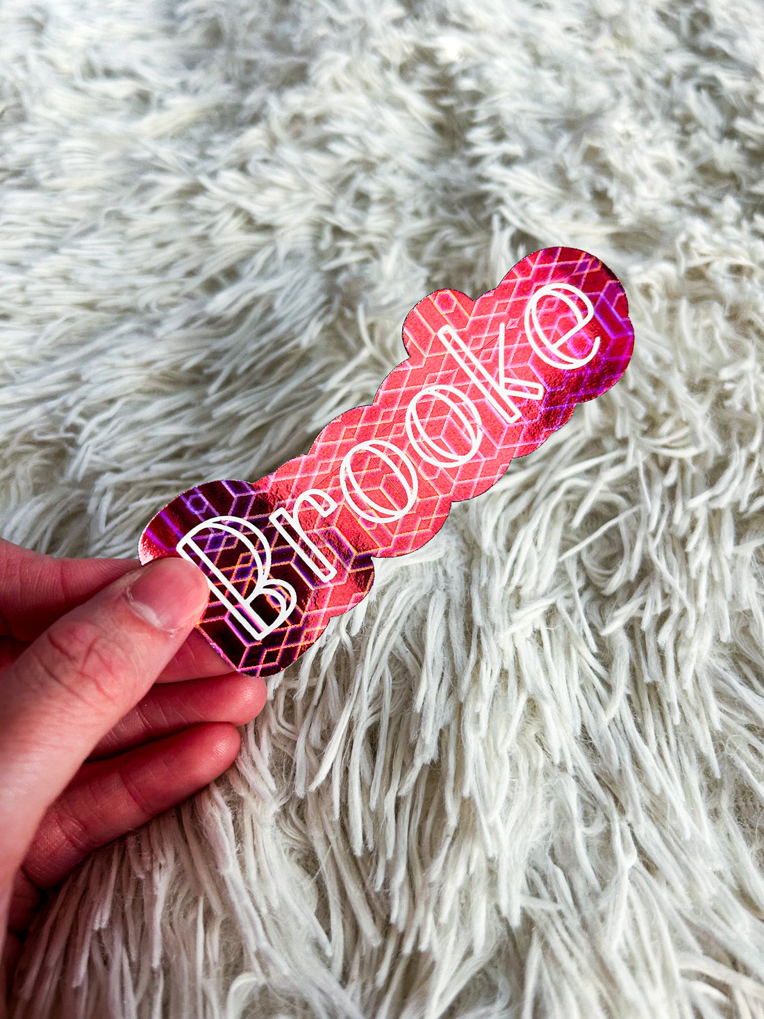 Name Font 1 | Foiled Die Cut Sticker *NOT WATERPROOF*
