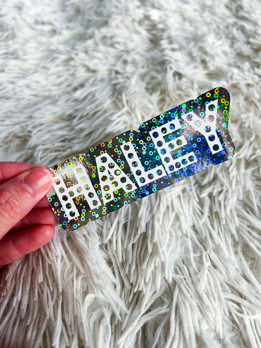 Name Font 4 | Foiled Die Cut Sticker *NOT WATERPROOF*