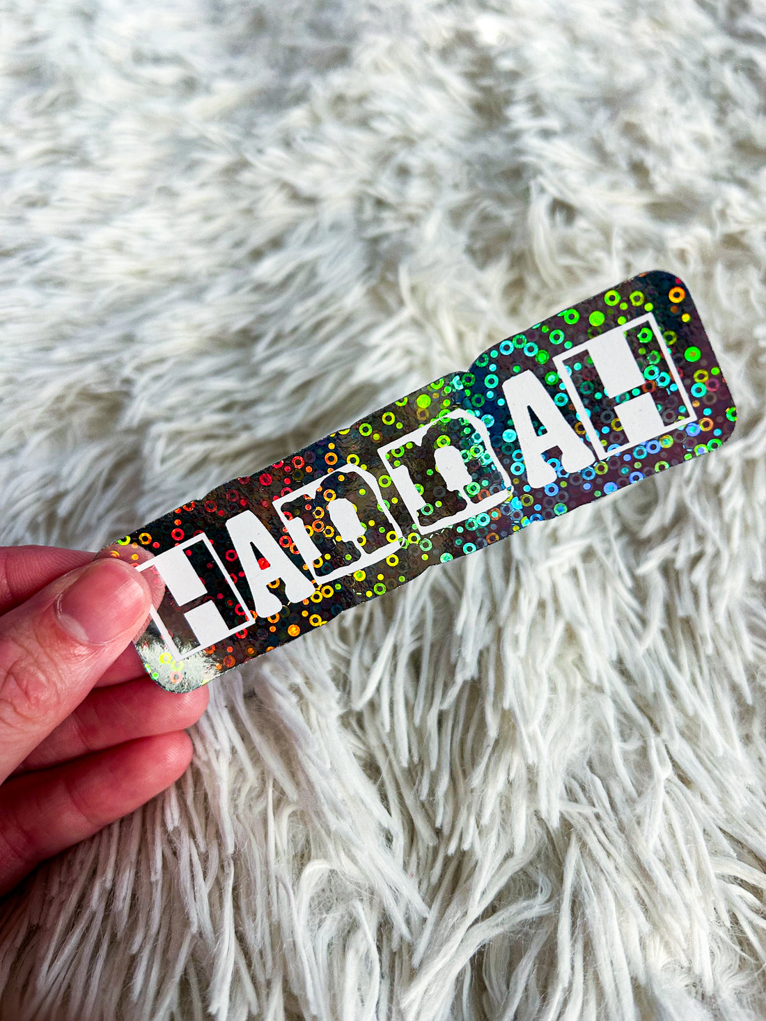 Name Font 5 | Foiled Die Cut Sticker *NOT WATERPROOF*
