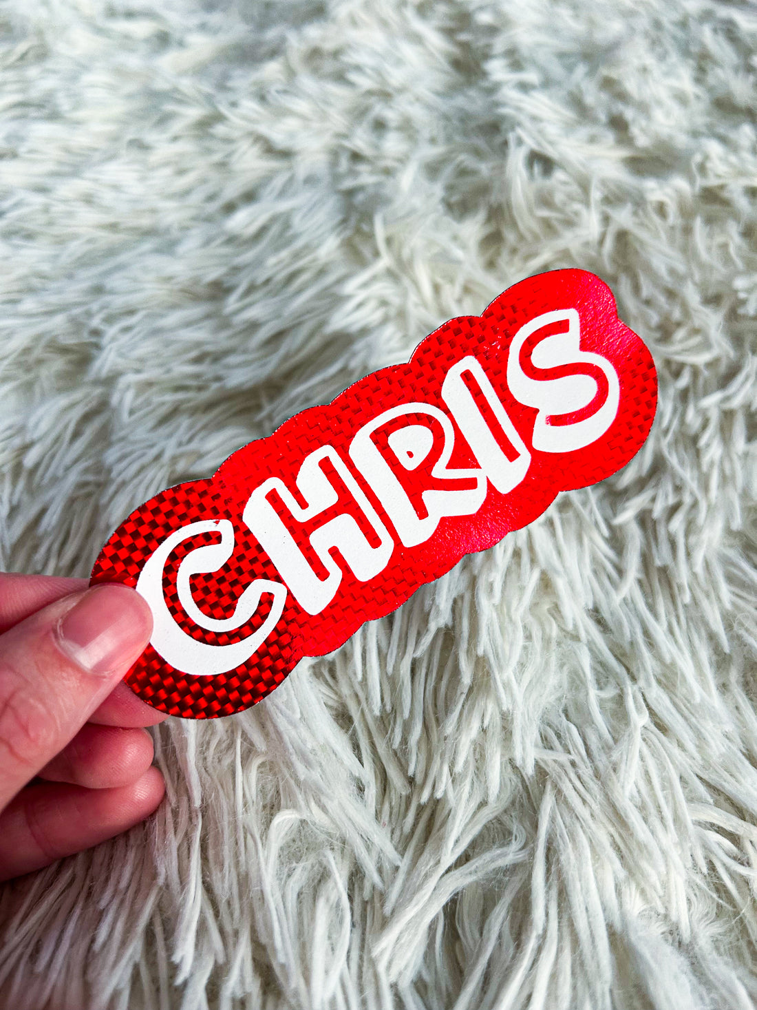 Name Font 6 | Foiled Die Cut Sticker *NOT WATERPROOF*