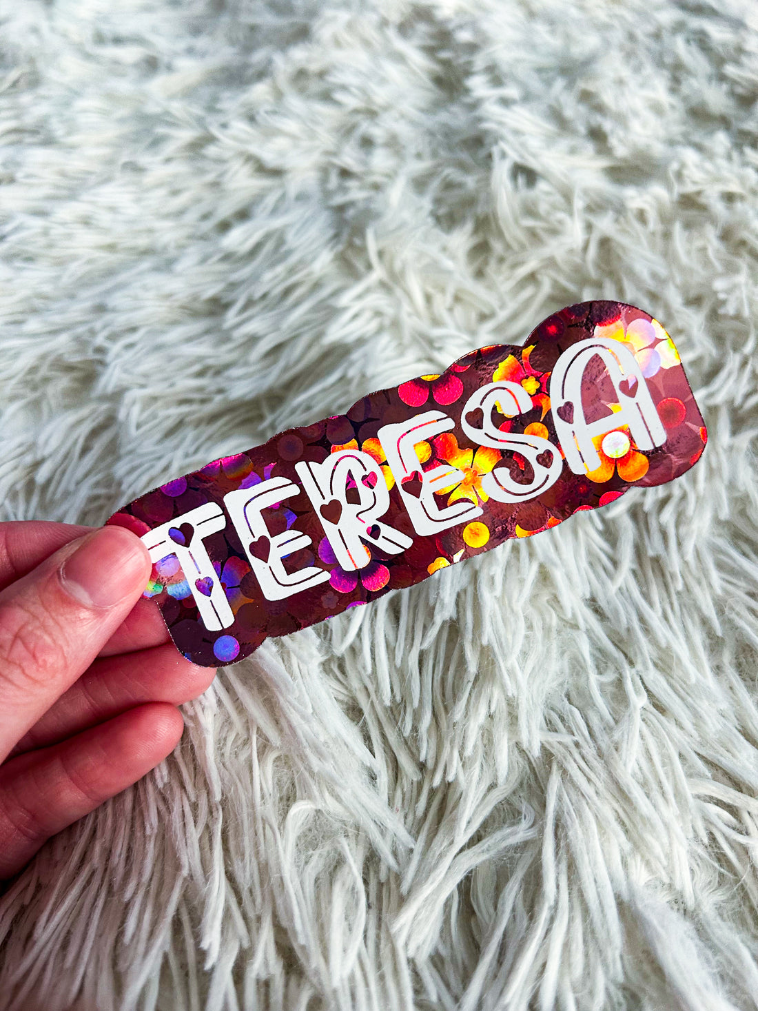 Name Font 7 | Foiled Die Cut Sticker *NOT WATERPROOF*