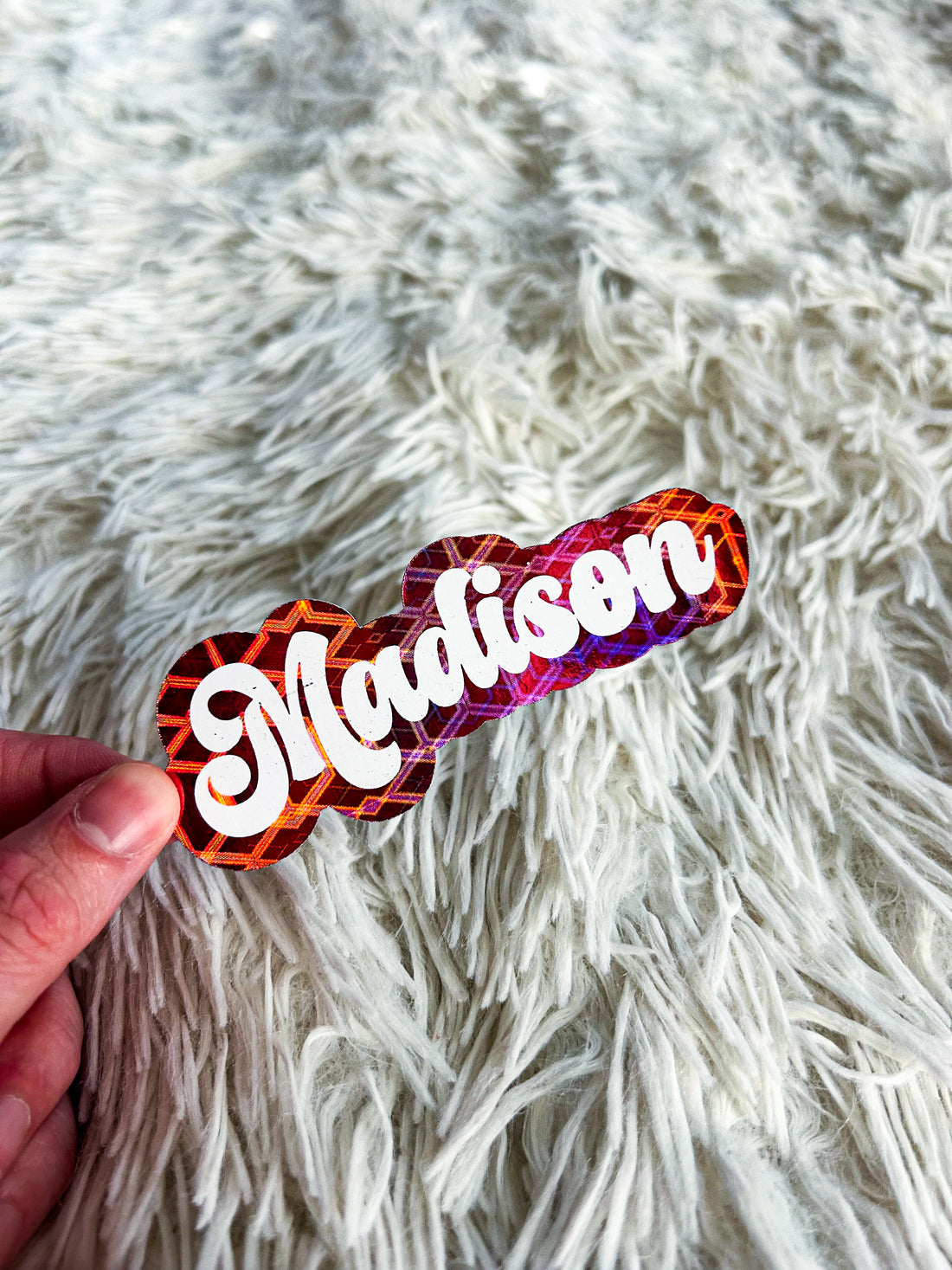 Name Font 3 | Foiled Die Cut Sticker *NOT WATERPROOF*