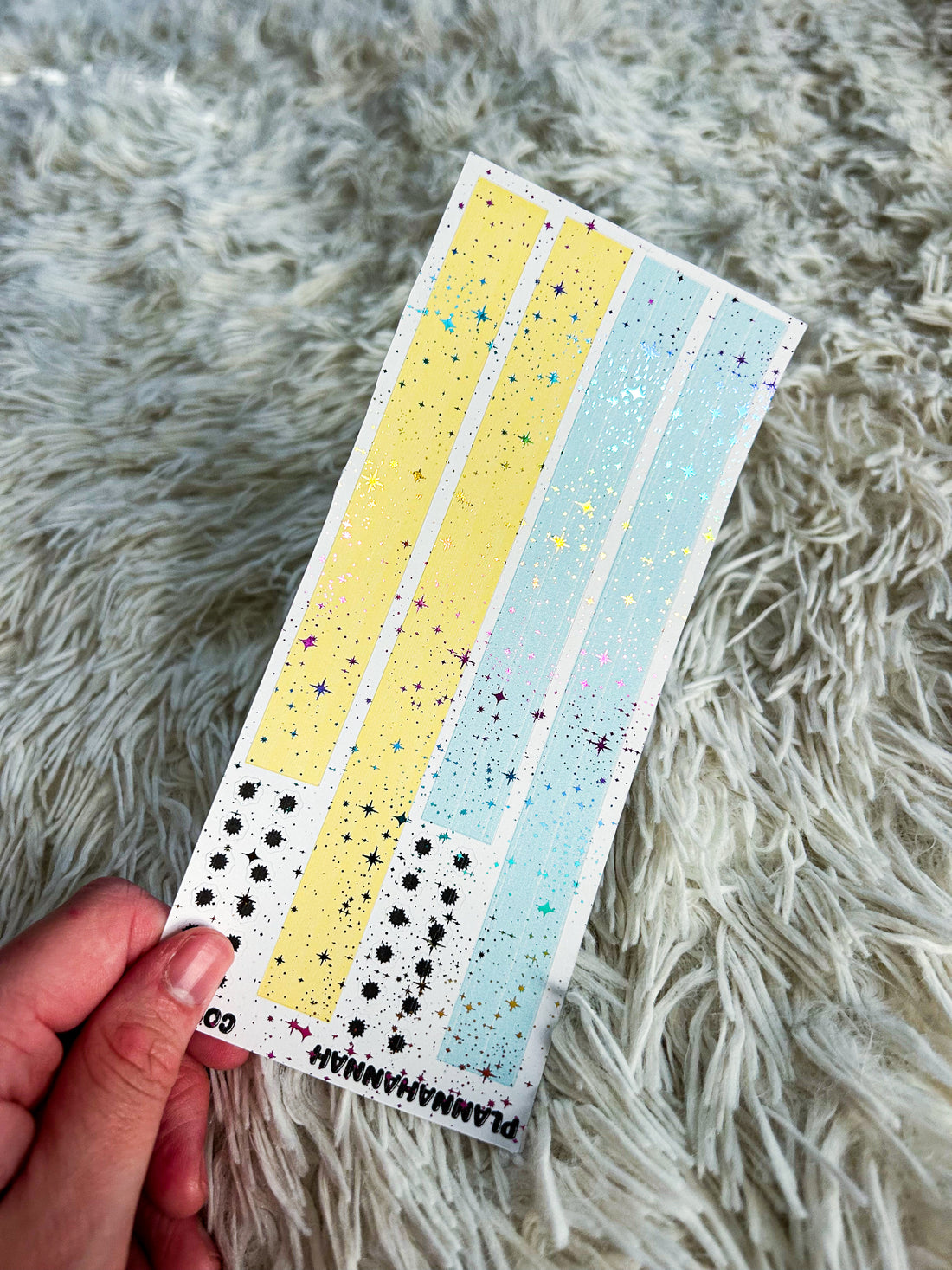 Pastel Yellow & Blue | Foiled Washi