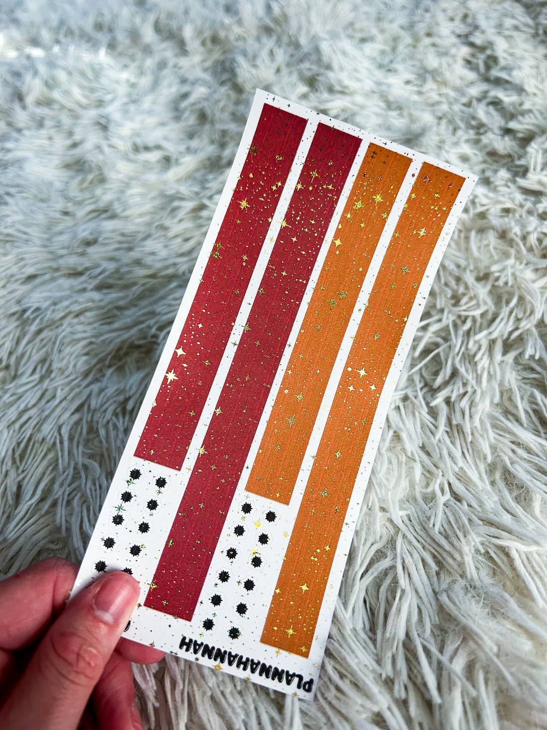 Autumnal Red & Orange | Foiled Washi