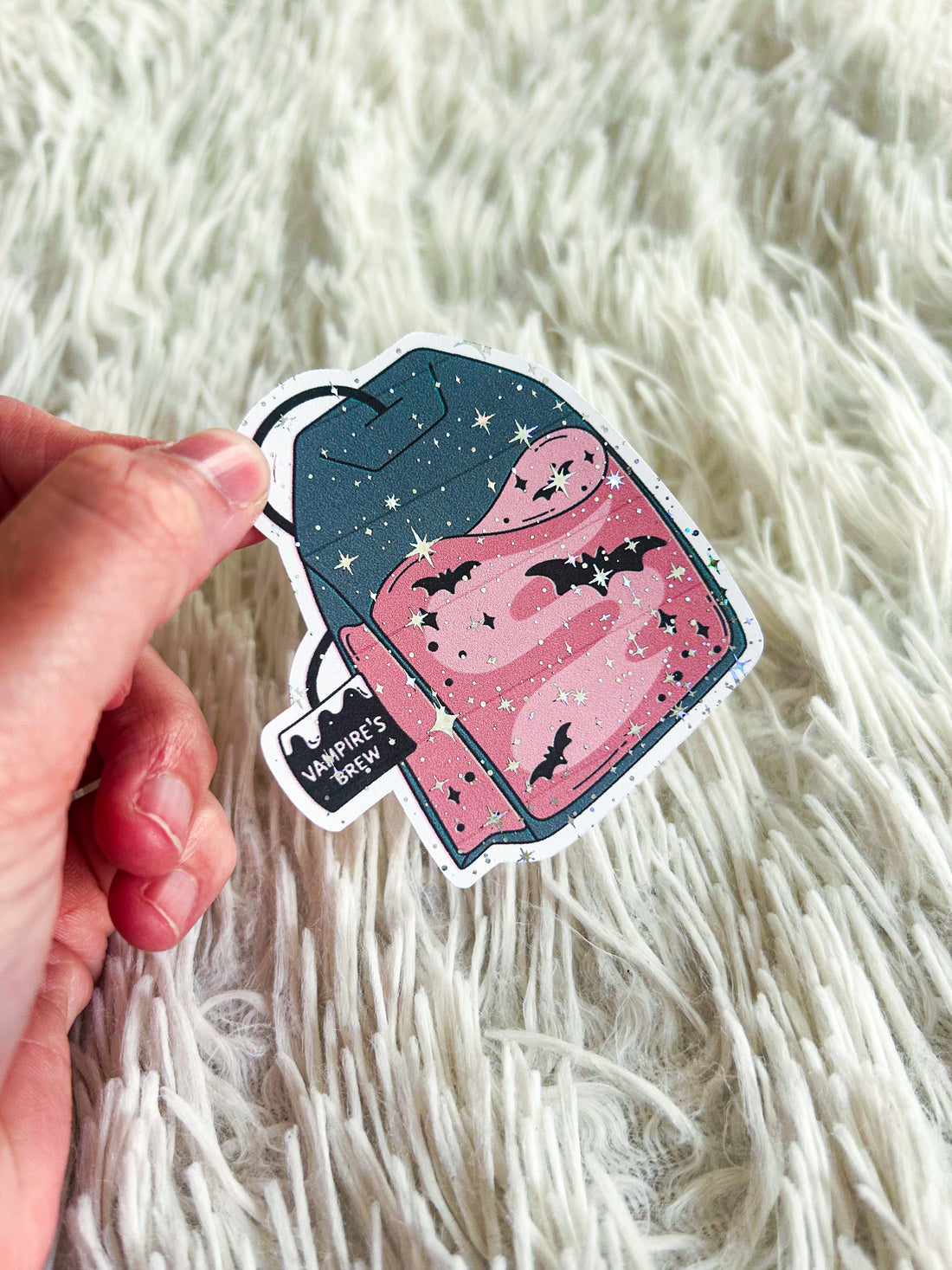 Vampire Brew | Halloween Holographic Foiled Die Cut *NOT WATERPROOF*