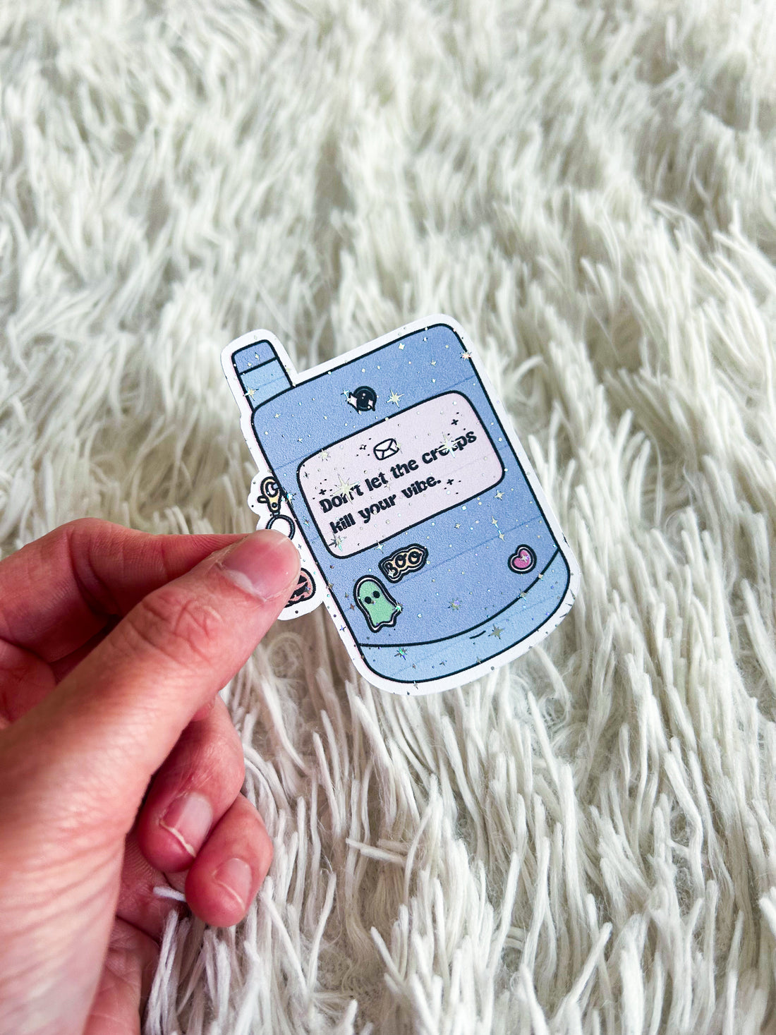 Don't Let The Creeps | Halloween Holographic Foiled Die Cut *NOT WATERPROOF*