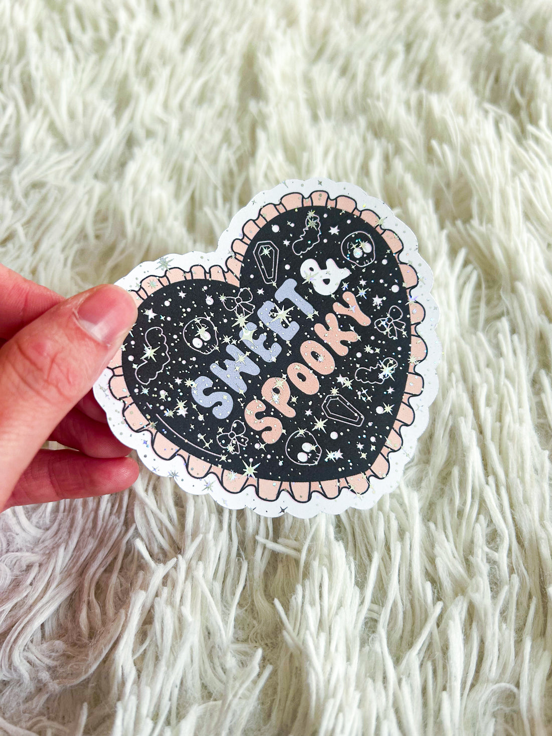 Sweet & Spooky | Halloween Holographic Foiled Die Cut *NOT WATERPROOF*