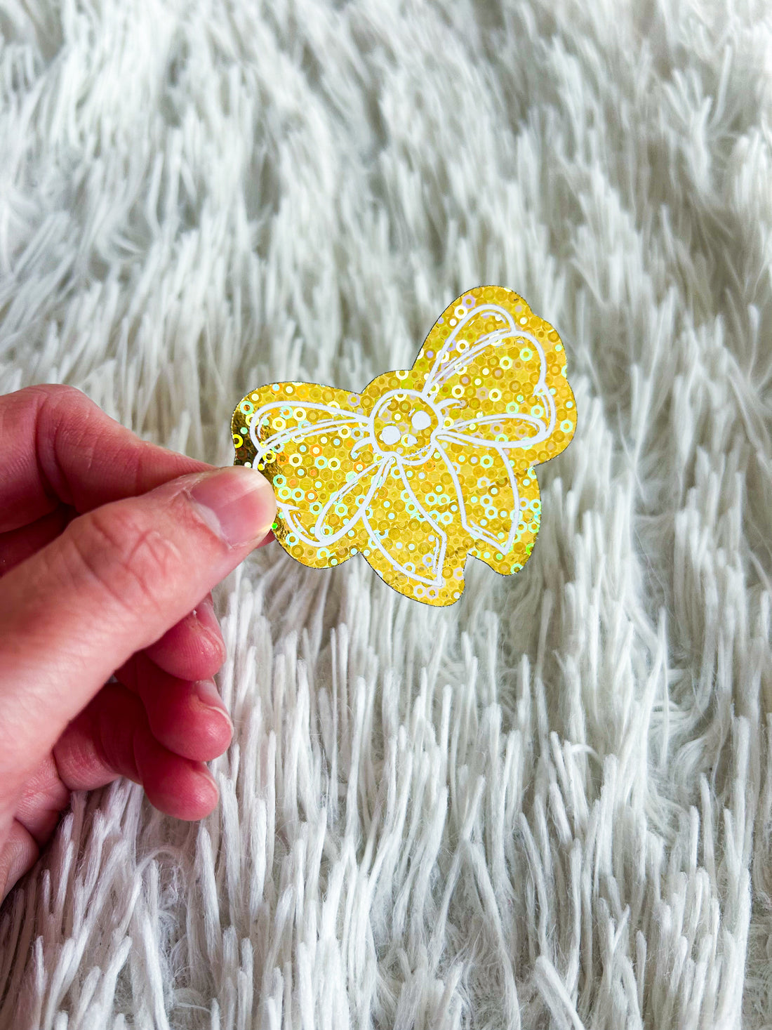 Skull Bow | Halloween Foiled Die Cut Sticker *NOT WATERPROOF*