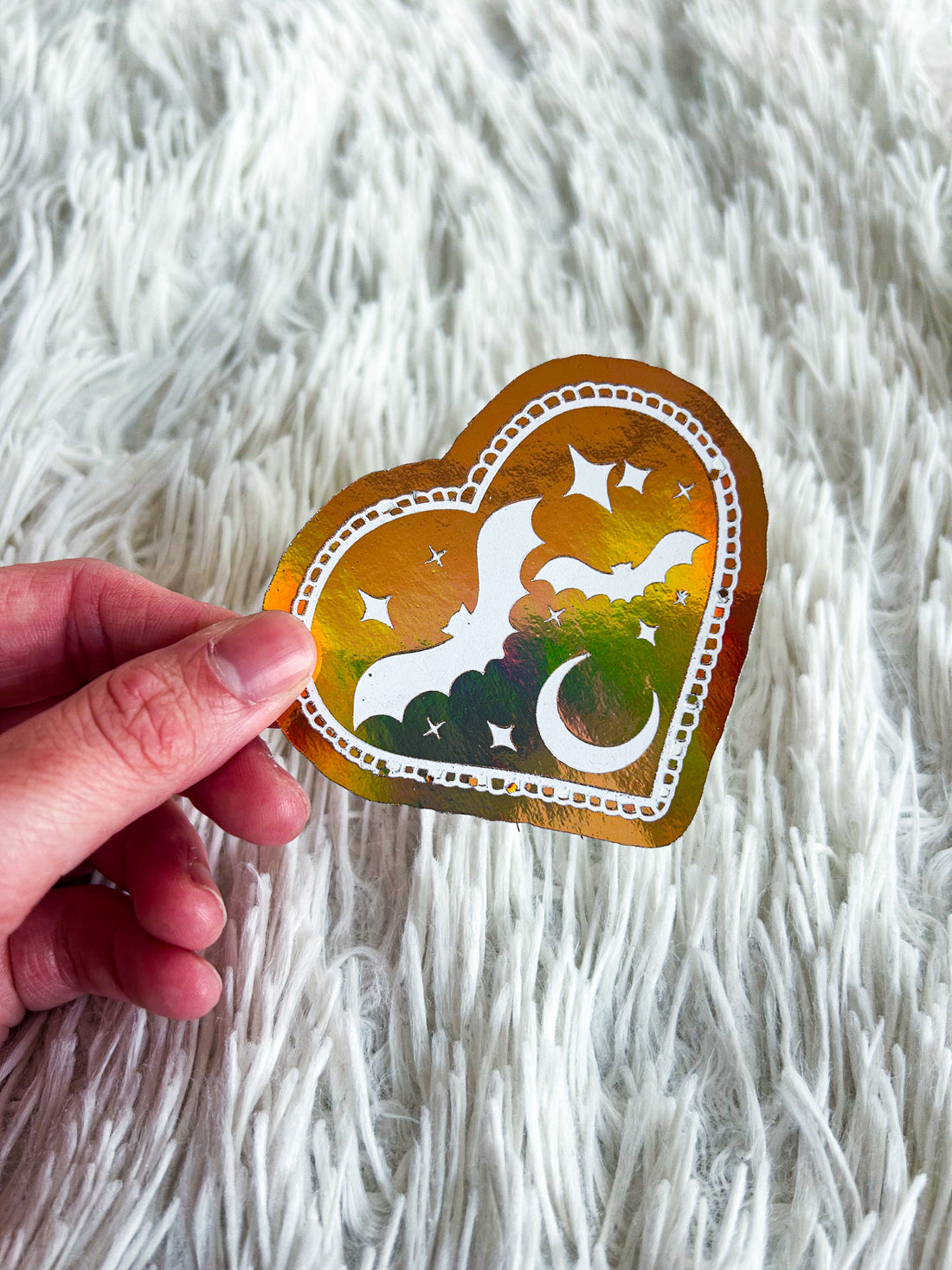 Bat Heart | Halloween Foiled Die Cut Sticker *NOT WATERPROOF*
