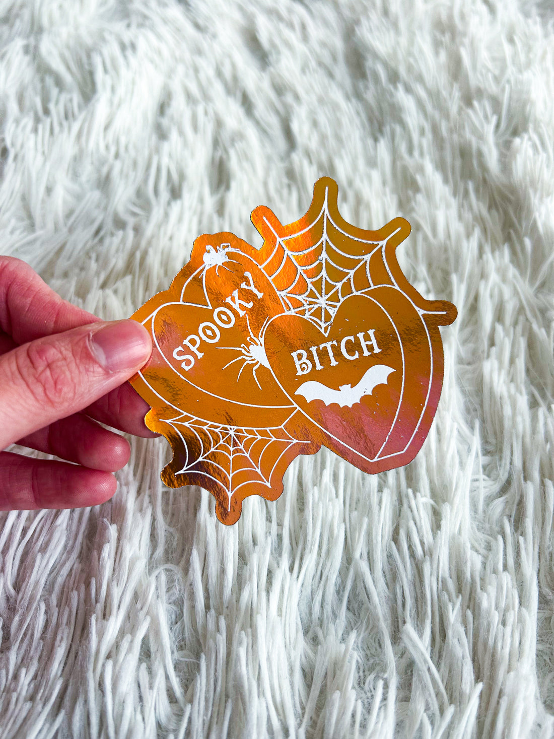Spooky Bitch | Halloween Foiled Die Cut Sticker *NOT WATERPROOF*