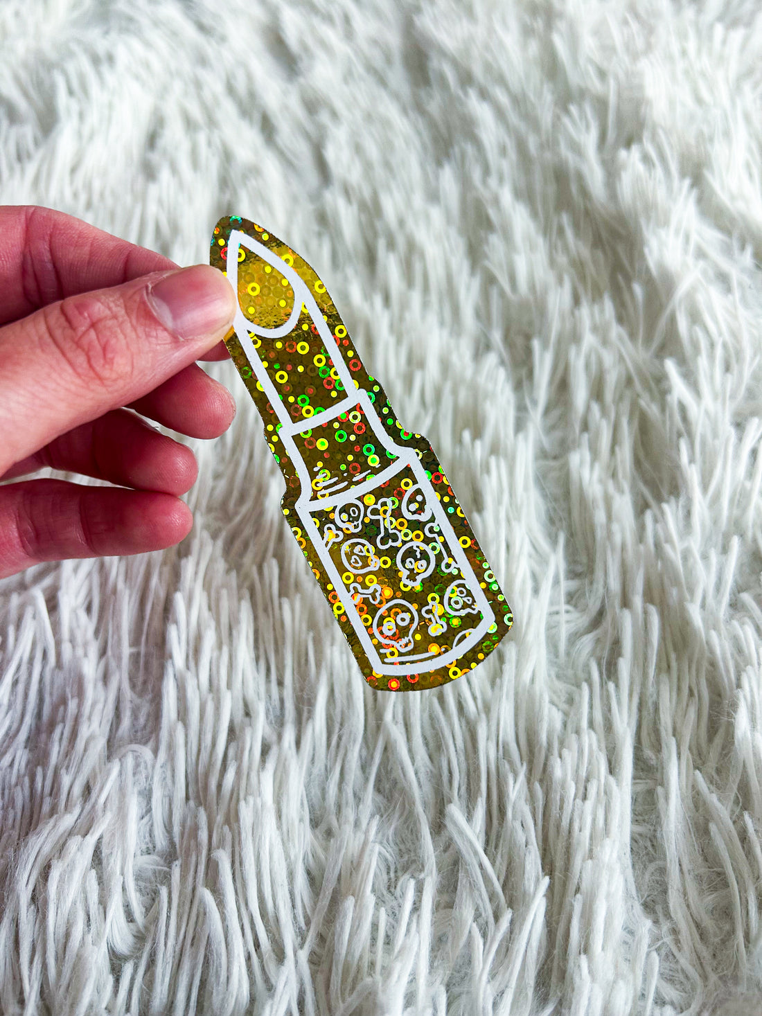 Spooky Lipstick | Halloween Foiled Die Cut Sticker *NOT WATERPROOF*