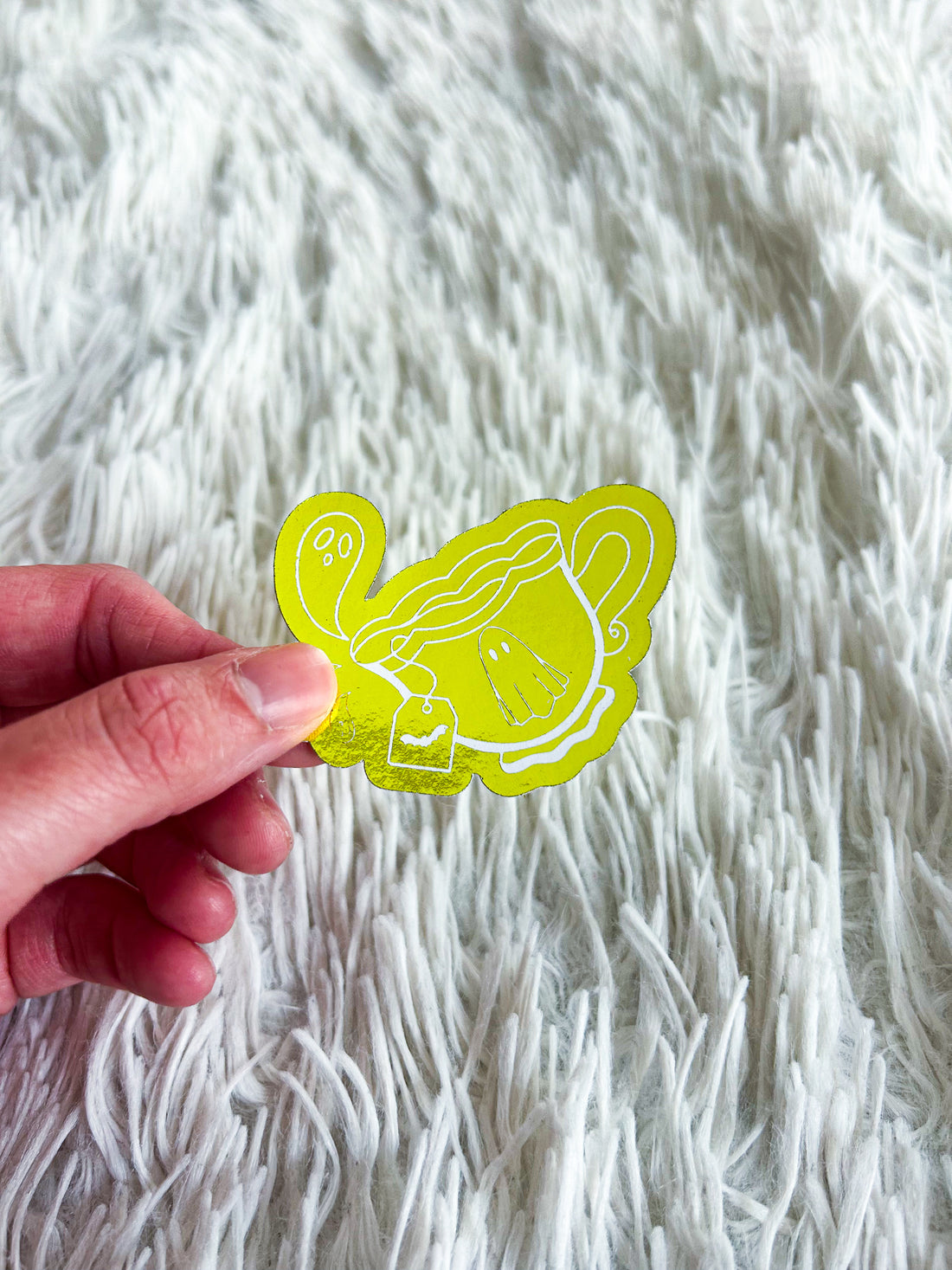 Spooky Tea | Halloween Foiled Die Cut Sticker *NOT WATERPROOF*