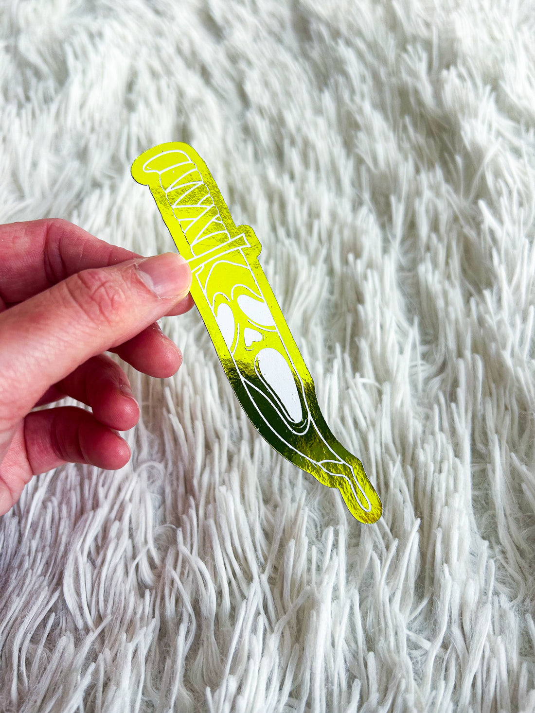 Ghost Knife | Halloween Foiled Die Cut Sticker *NOT WATERPROOF*