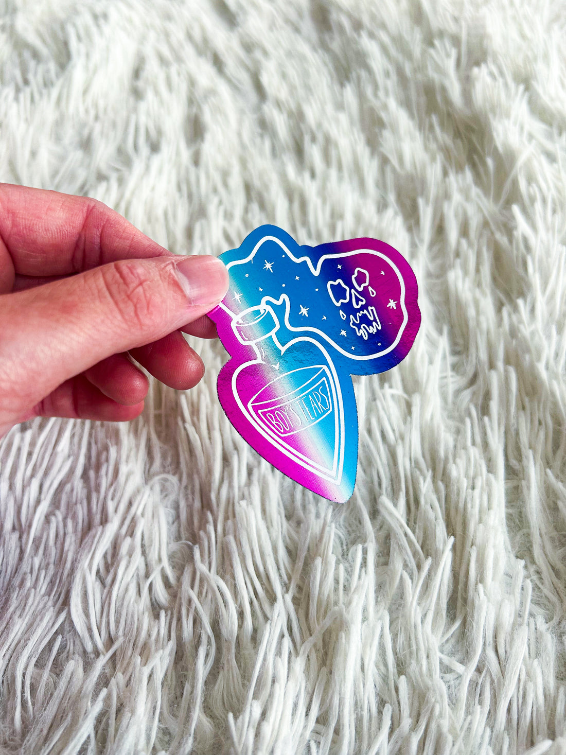 Boy Tears | Halloween Foiled Die Cut Sticker *NOT WATERPROOF*