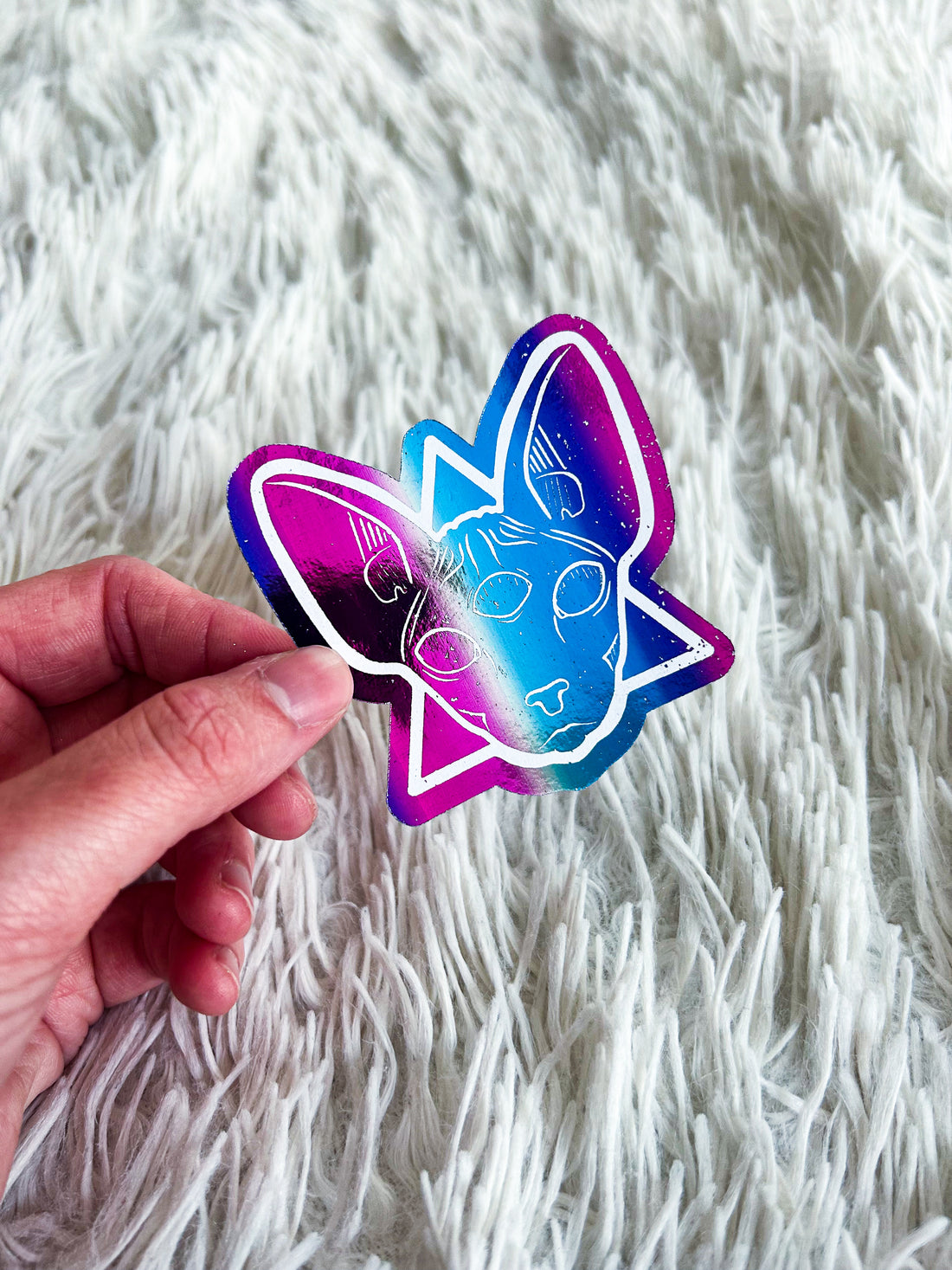 Sphynx "Three Eyes" | Halloween Foiled Die Cut Sticker *NOT WATERPROOF*