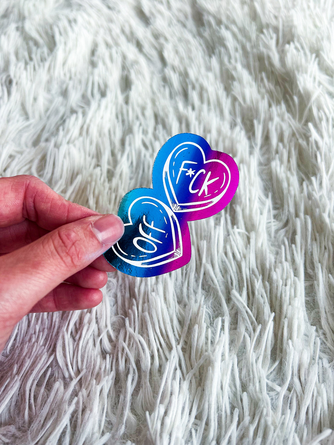 Fuck Off | Halloween Foiled Die Cut Sticker *NOT WATERPROOF*