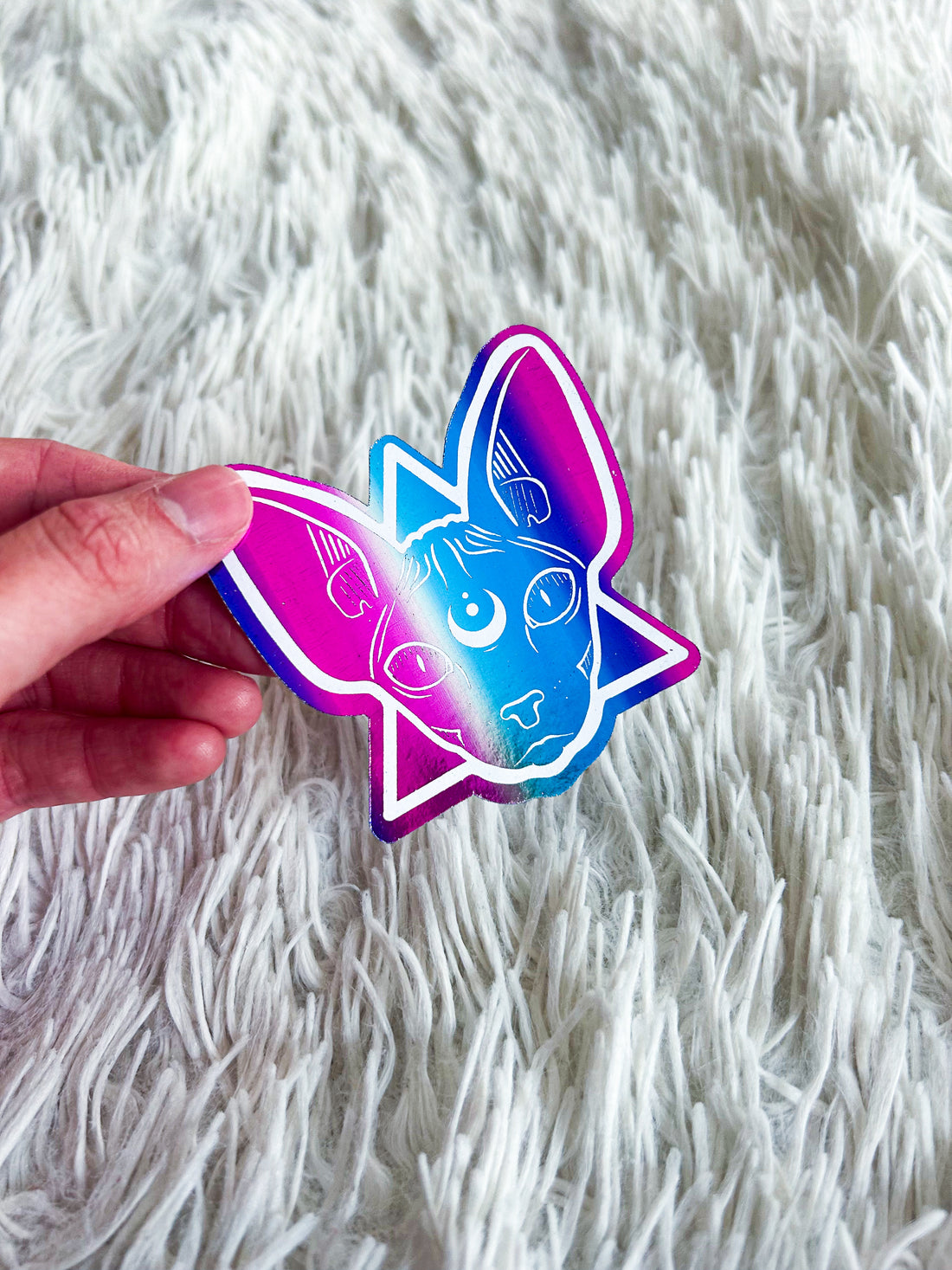 Sphynx "Celestial" | Halloween Foiled Die Cut Sticker *NOT WATERPROOF*