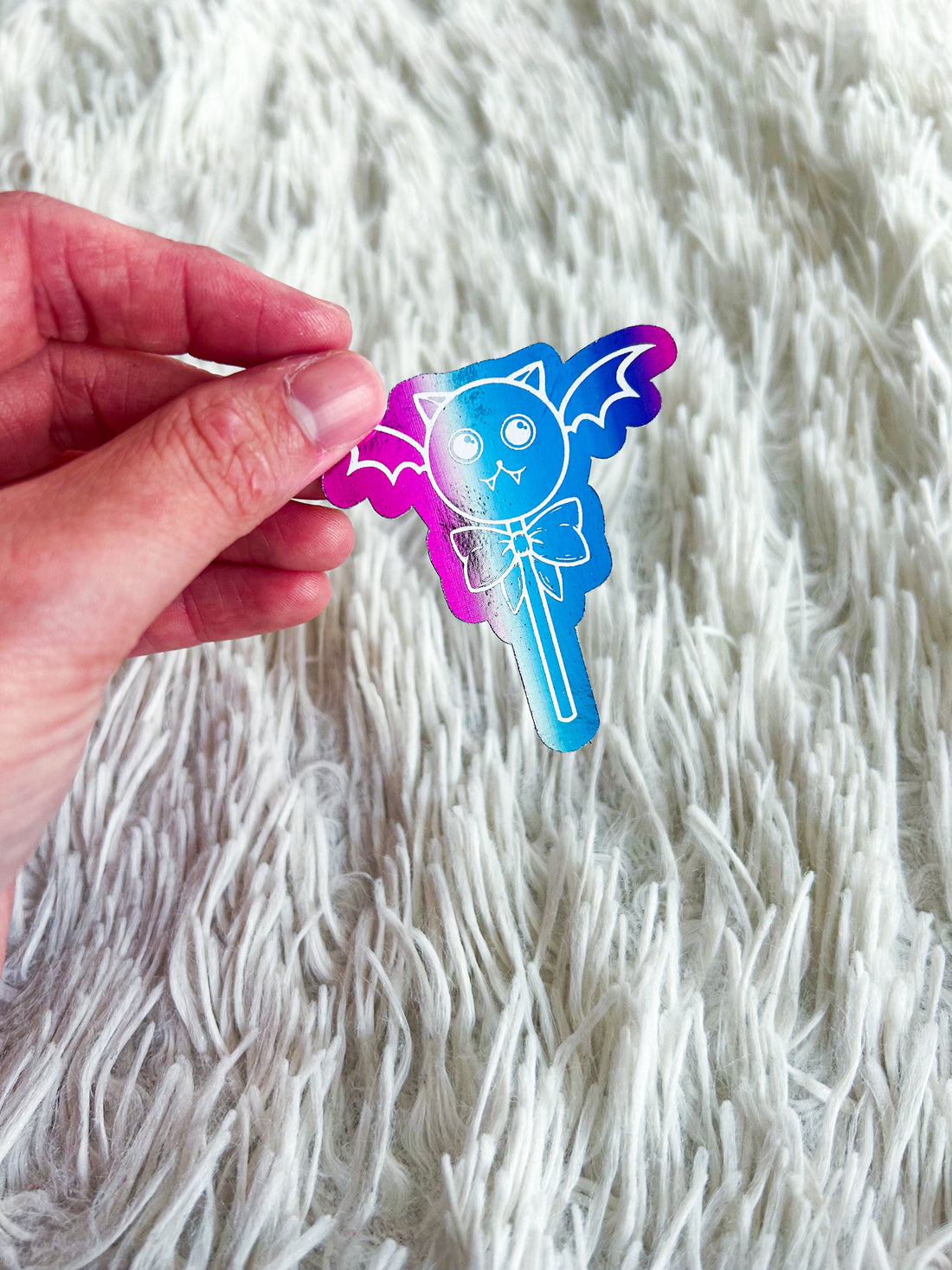 Bat Cake Pop | Halloween Foiled Die Cut Sticker *NOT WATERPROOF*