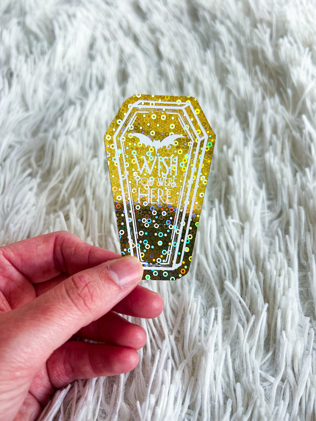 Coffin | Halloween Foiled Die Cut Sticker *NOT WATERPROOF*