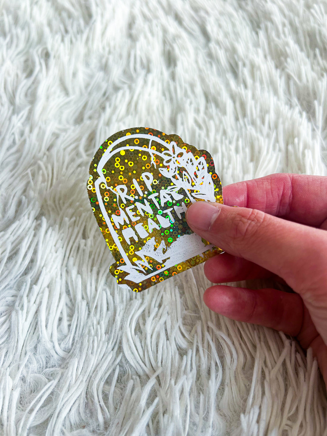 RIP Mental Health | Halloween Foiled Die Cut Sticker *NOT WATERPROOF*