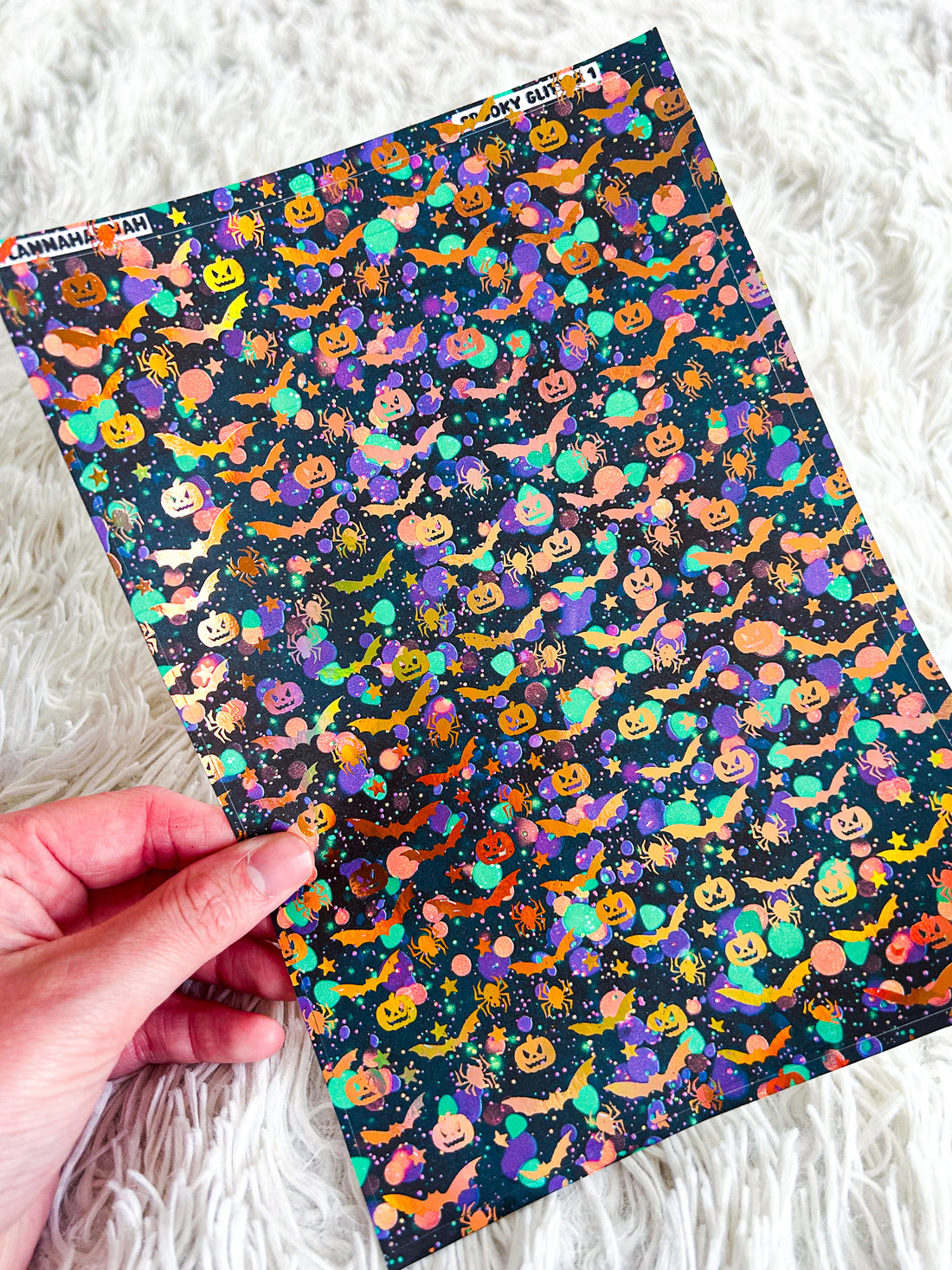 Spooky Glitter 1 | Halloween Foiled A5 Paper