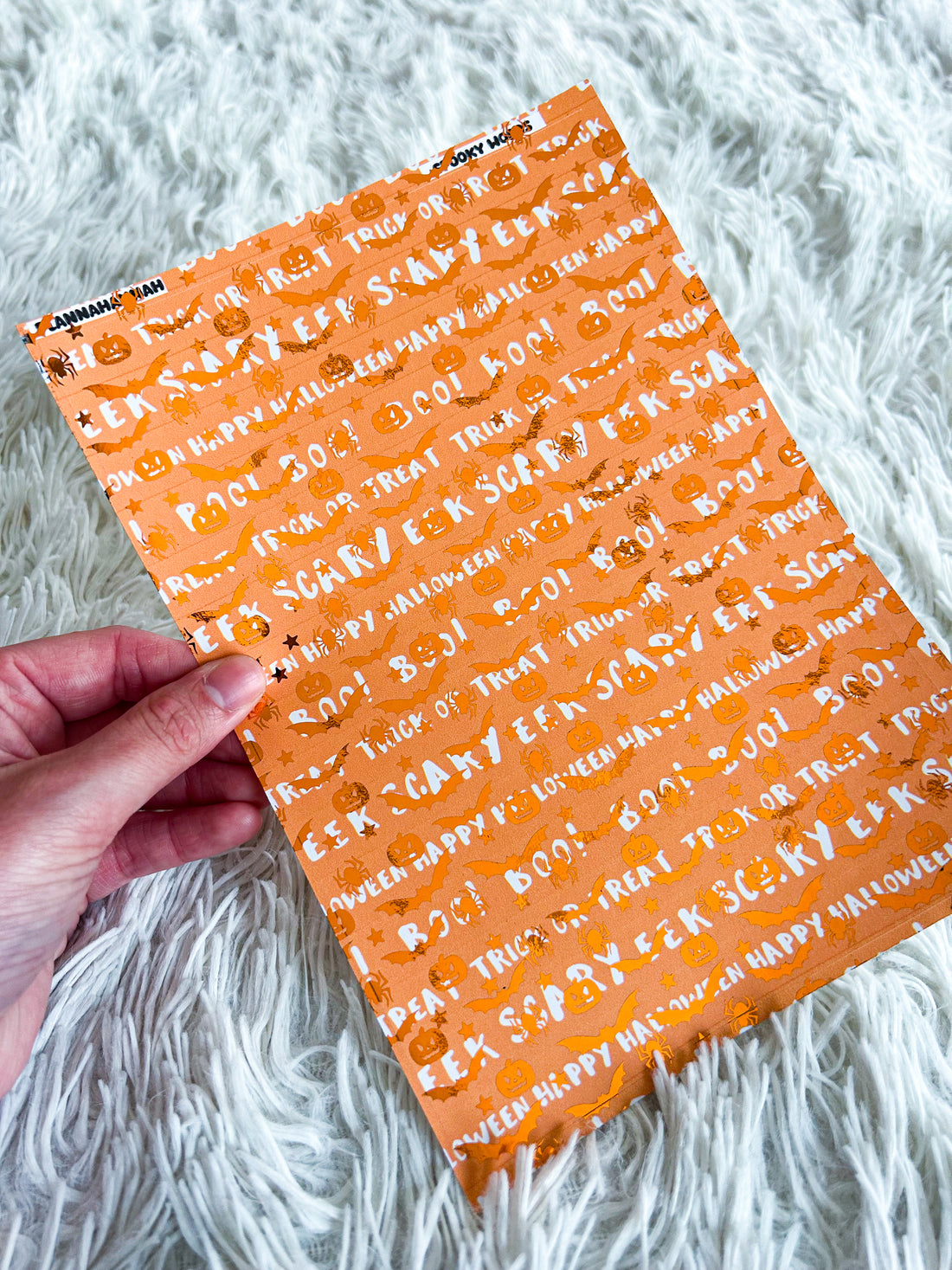 Spooky Words | Halloween Foiled A5 Paper