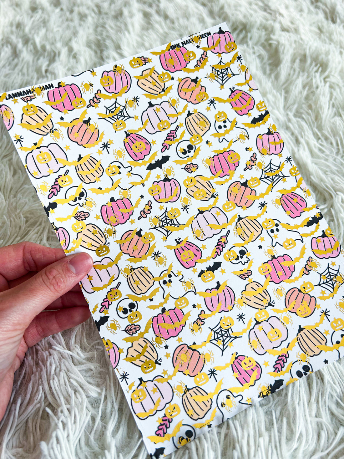Pink Halloween | Halloween Foiled A5 Paper