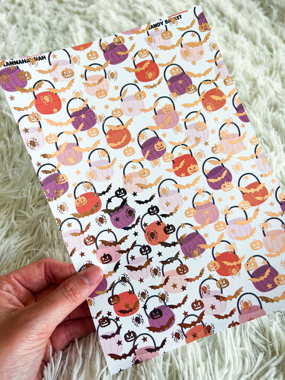 Candy Basket | Halloween Foiled A5 Paper