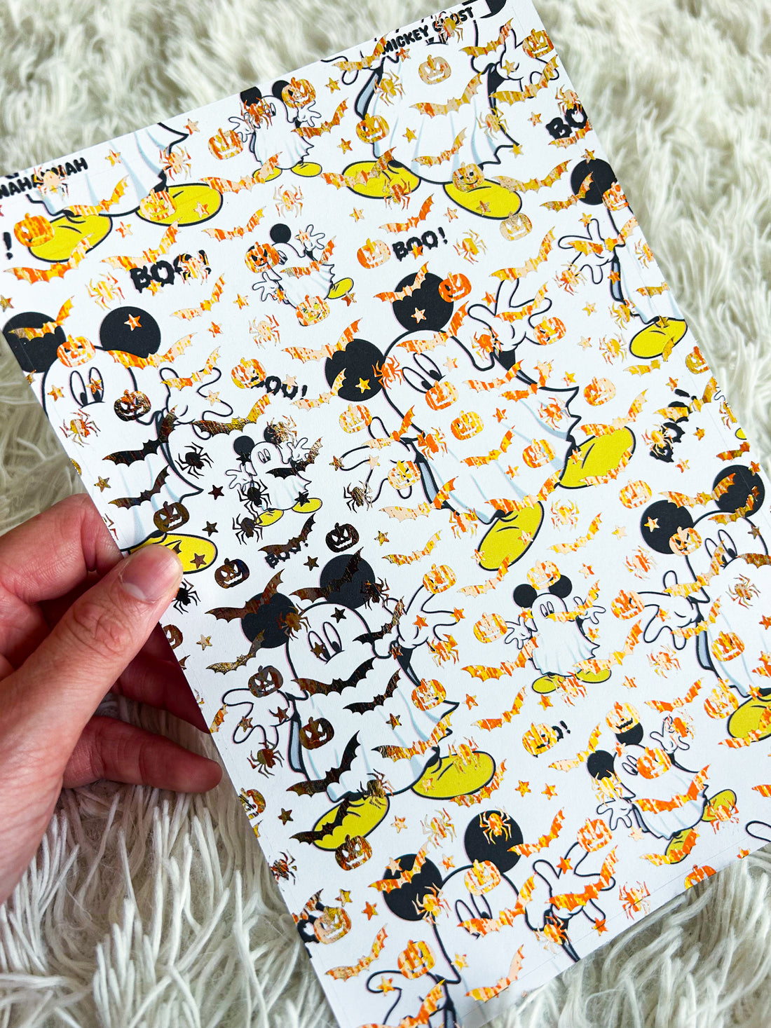 Mickey Ghost | Halloween Foiled A5 Paper