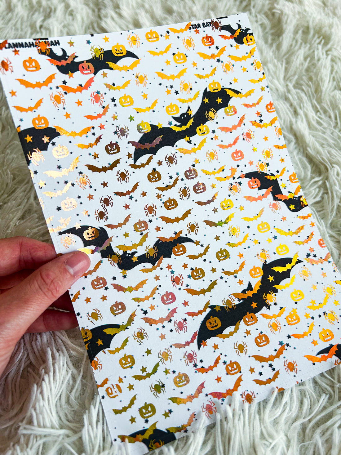 Star Bats | Halloween Foiled A5 Paper