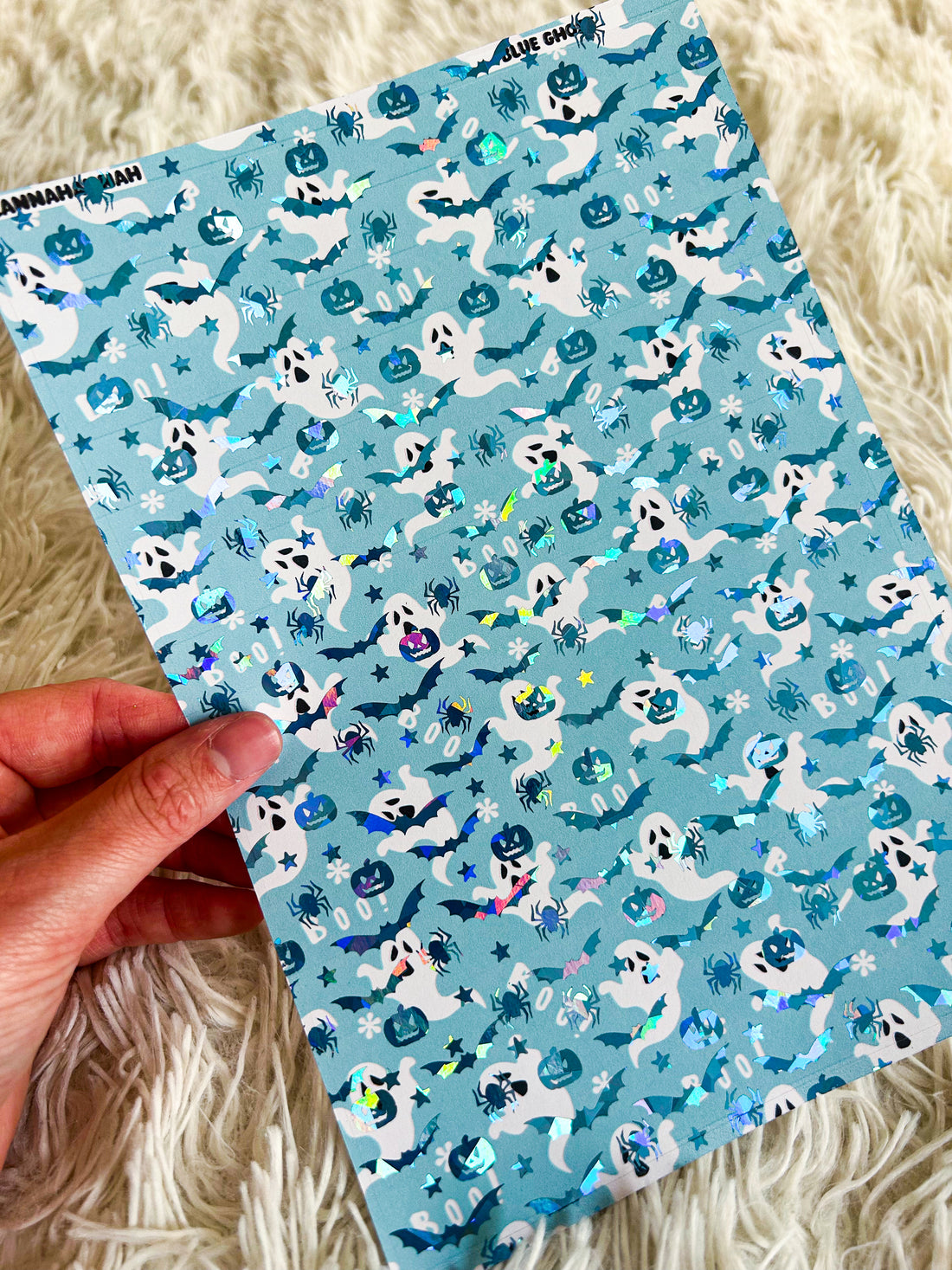 Blue Ghost | Halloween Foiled A5 Paper
