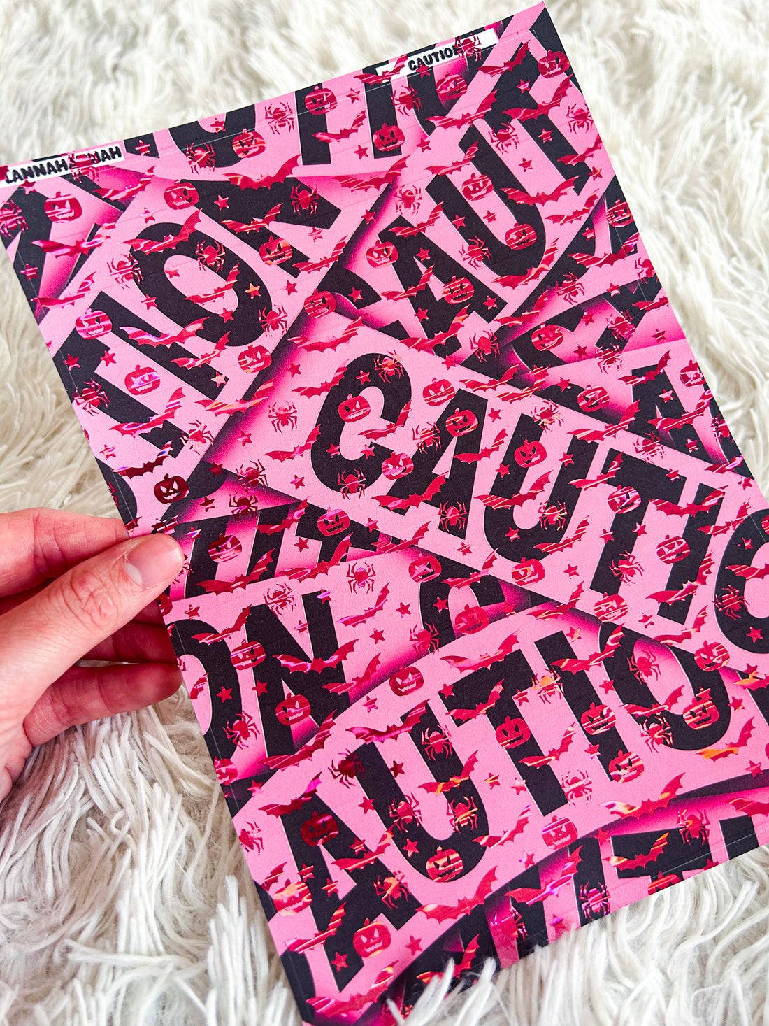 Caution | Halloween Foiled A5 Paper