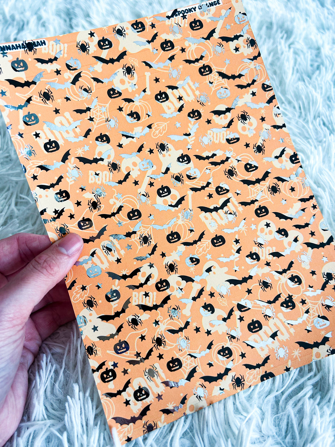 Spooky Orange | Halloween Foiled A5 Paper