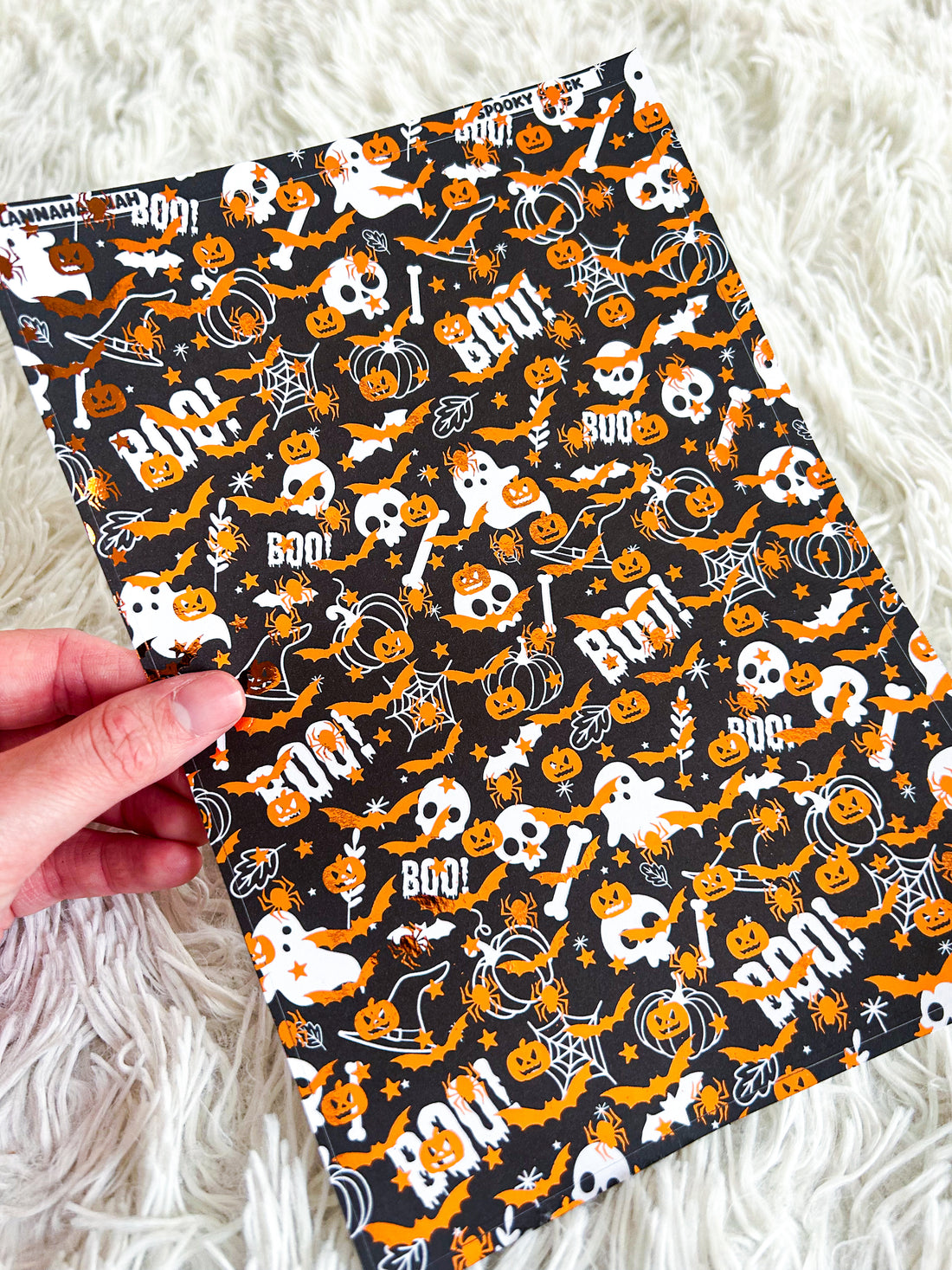 Spooky Black | Halloween Foiled A5 Paper