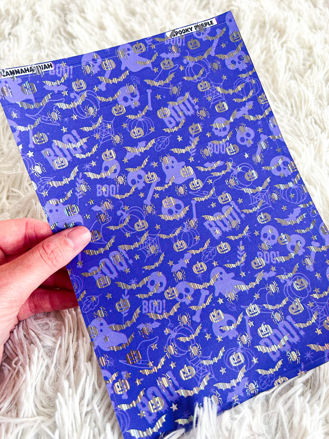 Spooky Purple | Halloween Foiled A5 Paper