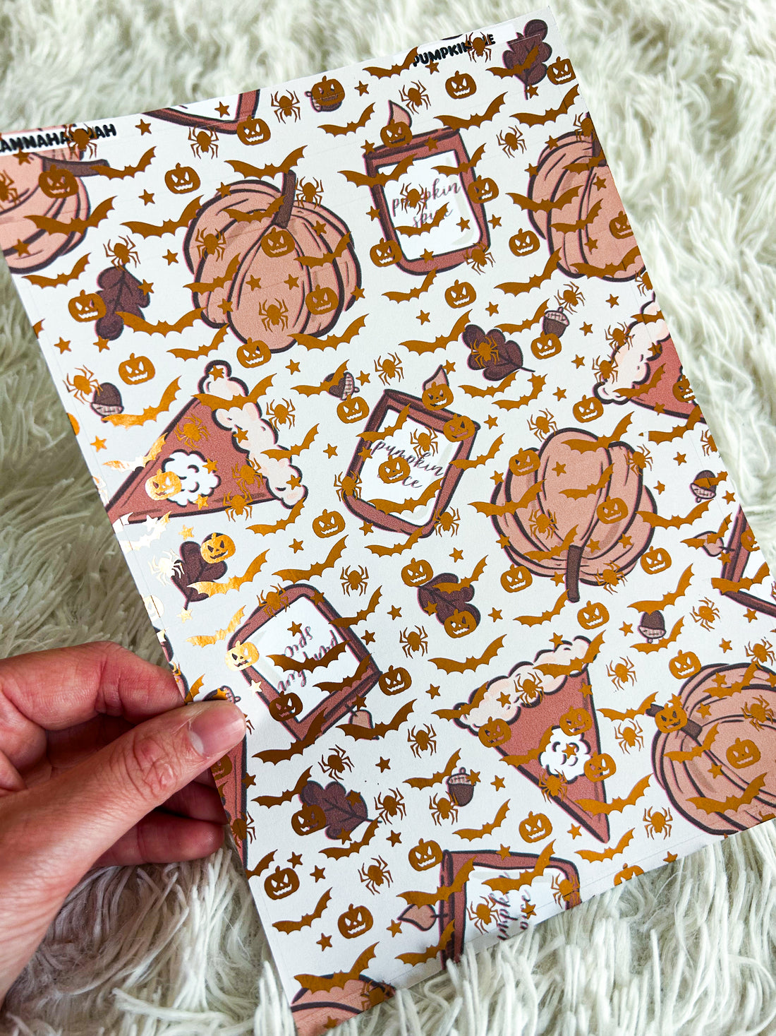 Pumpkin Pie | Halloween Foiled A5 Paper
