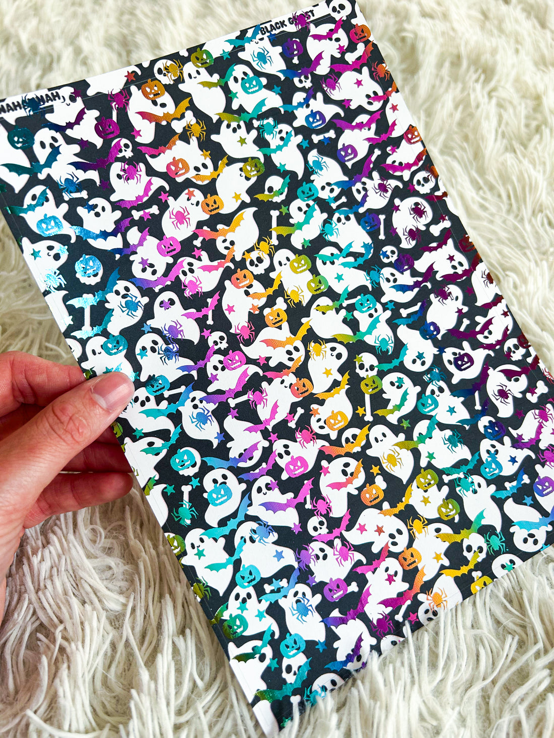Black Ghost | Halloween Foiled A5 Paper
