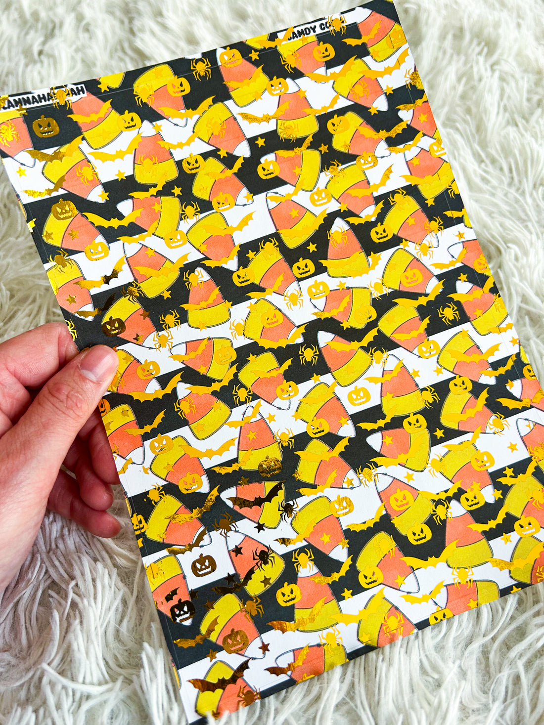 Candy Corn | Halloween Foiled A5 Paper