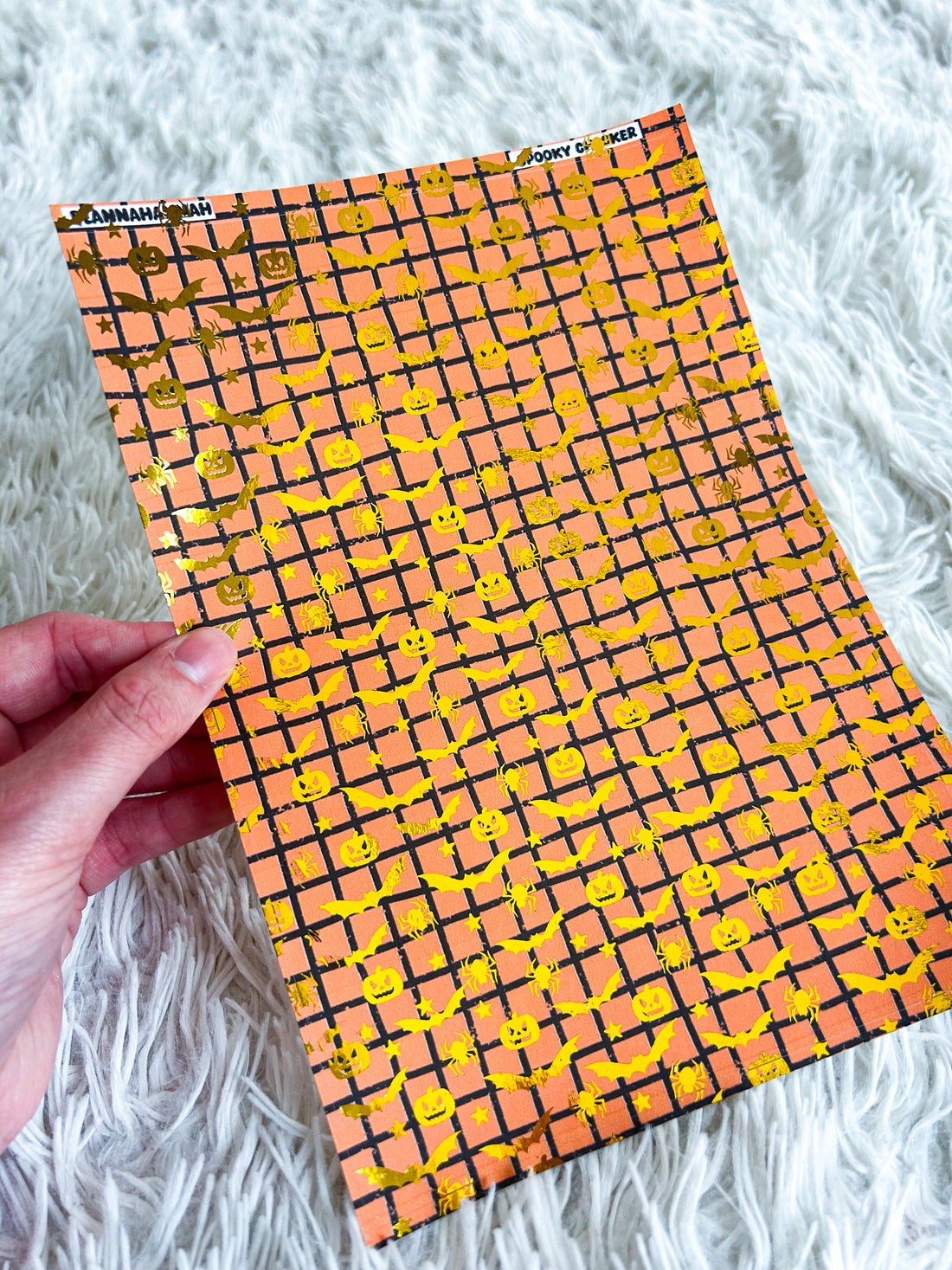 Spooky Checker | Halloween Foiled A5 Paper