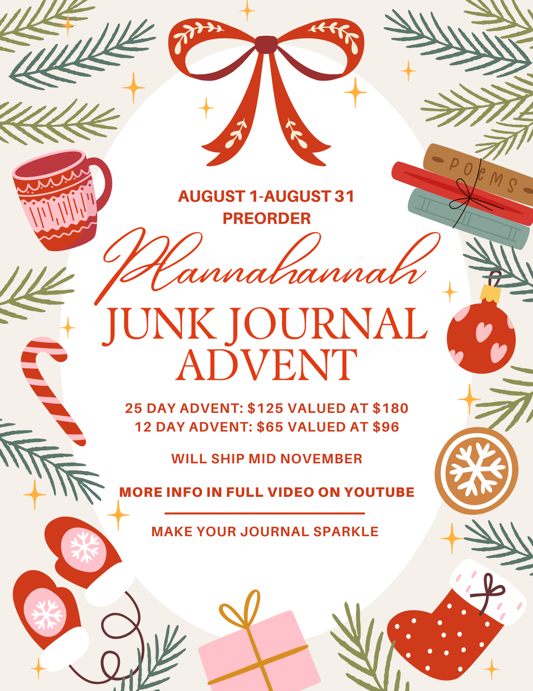 PLANNAHANNAH 2026 ADVENT *PREORDER* - Single Item ONLY! NO COUPONS OR DISCOUNT CODES