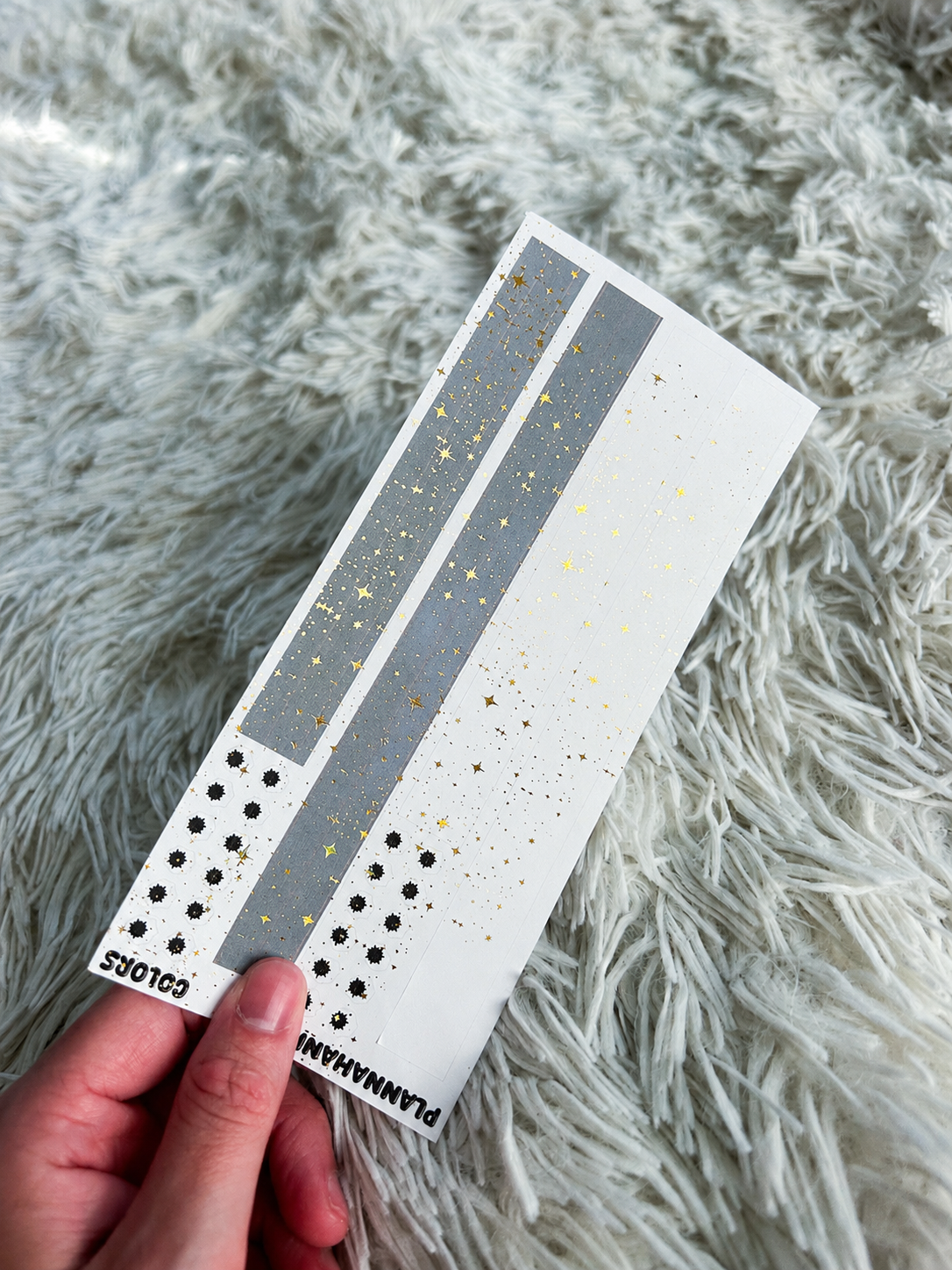Gray & White | Foiled Washi