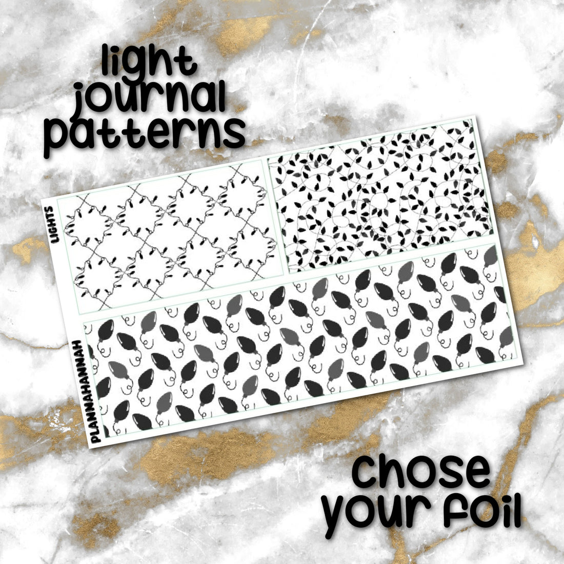 Basic Patterns For Journaling Lights | Foiled Journaling Patterns – Plannahannah