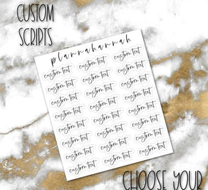Custom | Foiled Script Sticker – Plannahannah